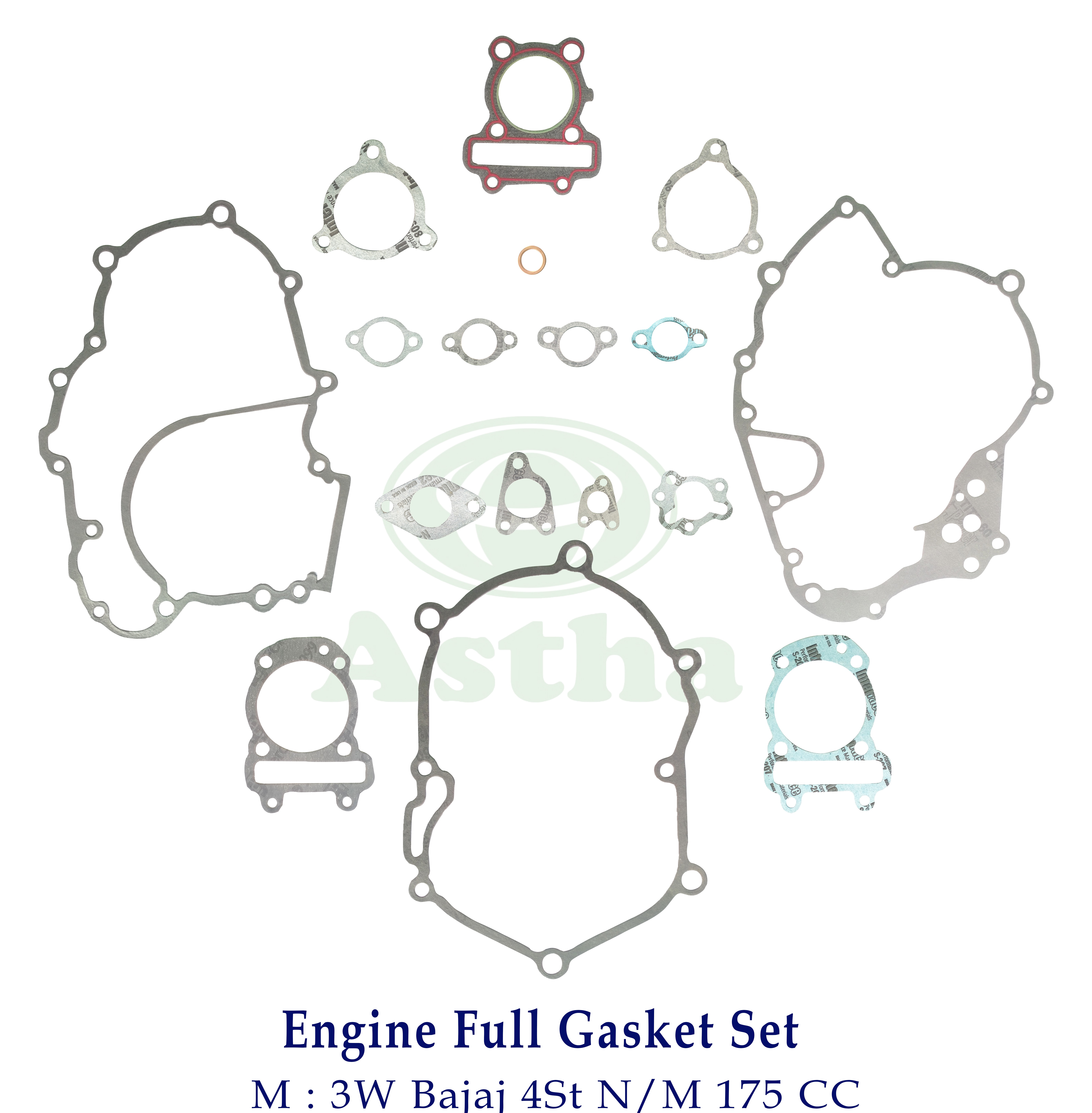 Gasket Engine Full Set (Black) 3W Bajaj RE-175cc 4St